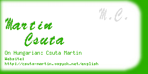 martin csuta business card